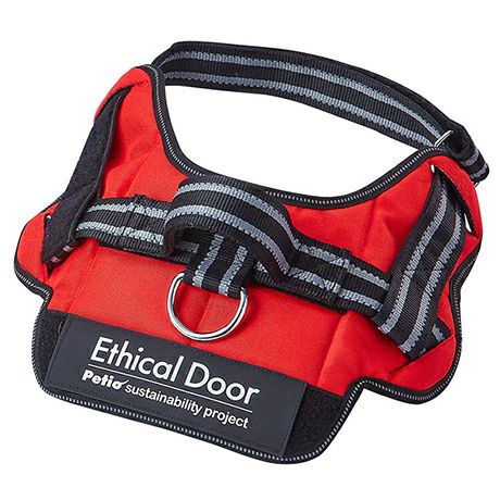 【3個セット】 ペティオ 犬用胴輪 EthicalDoor エシカルドア イージーウェアハーネス レッド L