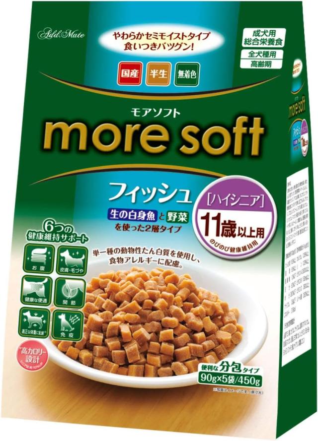 【6個セット】ペティオ　Add.Mate  moresoftフィッシュハイシニア450g