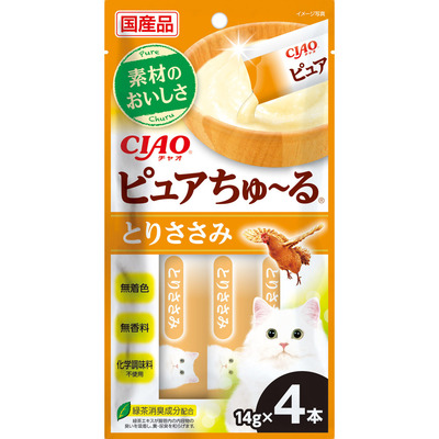 【48個セット】CIAO　ピュアちゅーる　とりささみ 14g×4P