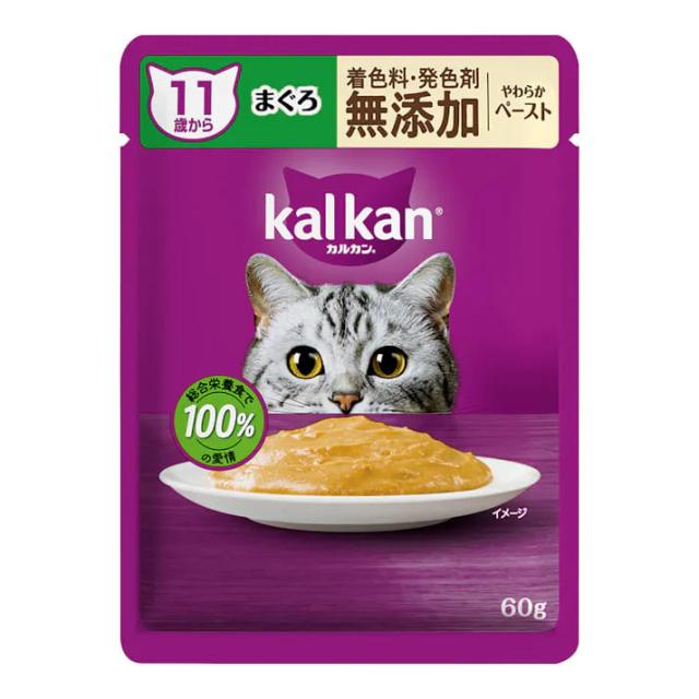 【120個セット】マースジャパン カルカンパウチ　11歳から　やわらかペースト　まぐろ　着色料・発色剤　無添加 60g
