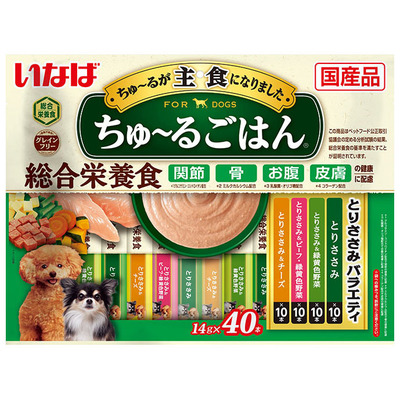 いなば 【8個セット】いなばペットフード株式会社 ちゅ〜るごはん とりささみ・ビーフバラエティ 14g×40本