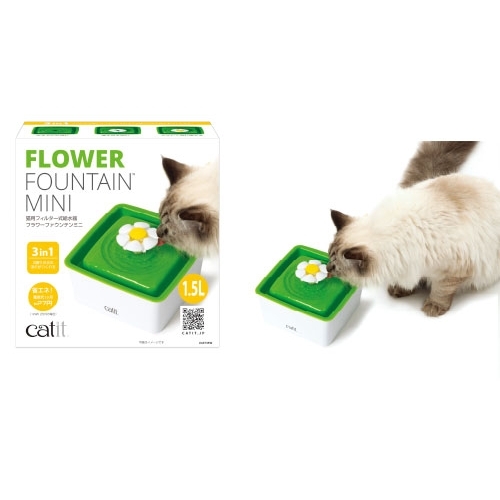 ジェックス 【12個セット】ジェックスＣＡ事業部 ジェックスCatitフラワーファウンテンミニ1.5L白・緑