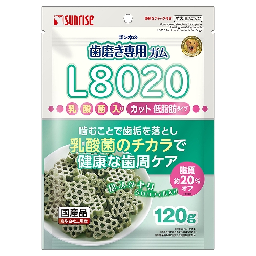 【48個セット】マルカン ゴン太の歯磨き専用ガム　Ｌ８０２０乳酸菌入り　カット　クロロフィル入り　低脂肪１２０ｇ