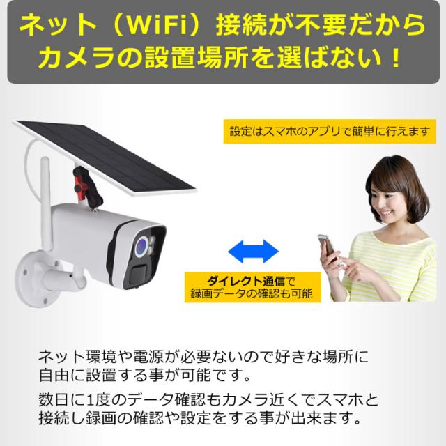 防犯カメラ ソーラー 監視カメラ 400万画素 SDカード録画 ネット不要 家庭用 ワイヤレスカメラ【パネル分離型 ソーラーカメラ AV-WF620SL microSDカードセット】_5