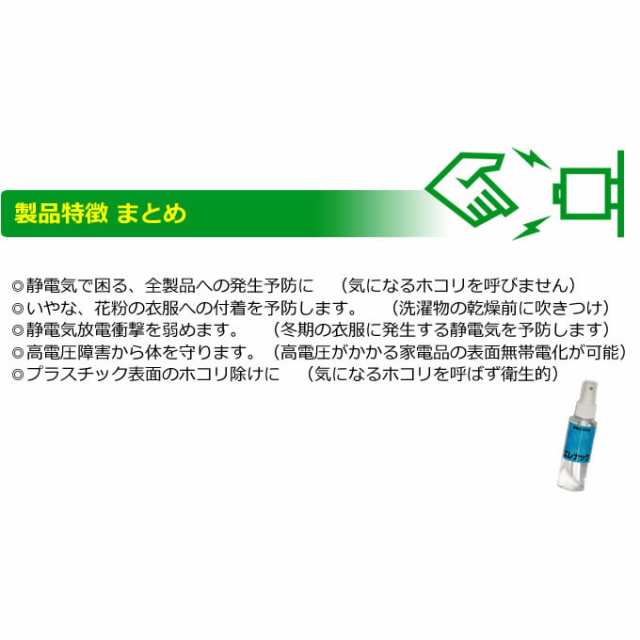 静電気 防止 グッズ 除去 静電気防止ミスト 2本セット 帯電防止スプレー エレナック 静電気除去スプレーの通販はau Pay マーケット Hdcトータルプロショップ Au Pay マーケット店