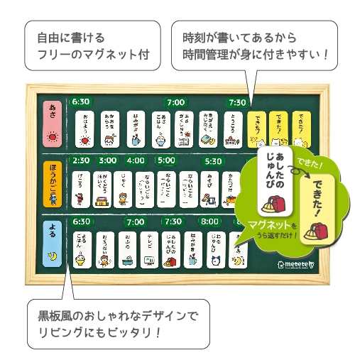 送料無料 おうちの時間割りボード マグネット ボード 計画 Metete ミテテ 子供 学校 自己管理 準備 宿題 小学生 生活習慣 Me4 の通販はau Pay マーケット Hdcトータルプロショップ Au Pay マーケット店