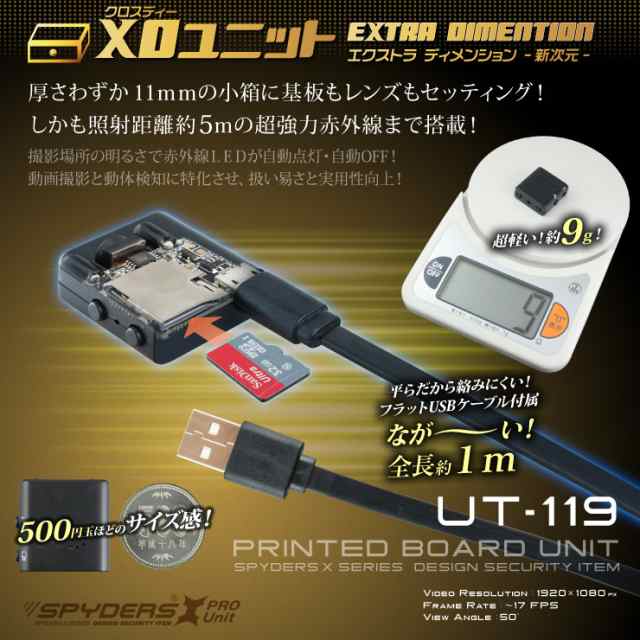 小型カメラ 自作キット 基板完成実用ユニット スパイダーズX PRO UT 