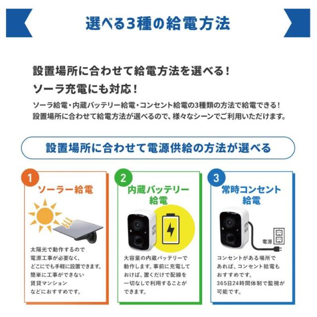 塚本無線 防犯カメラ バッテリーカメラ 屋外 家庭用 充電式 ソーラー 400万画素 ちび太 防犯灯 WTW-EGR2518W microSDカードセット_3