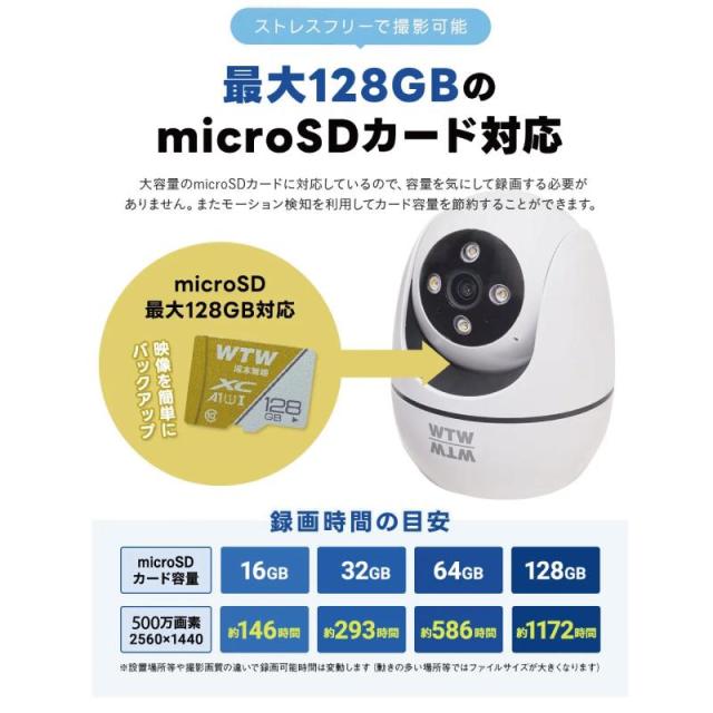 塚本無線 防犯カメラ 監視カメラ IPカメラ パンチルト 首振り 500万画素 Wi-Fi 有線LAN 業務用 赤外線 防犯灯 クラウドカメラ WTW-T1_9