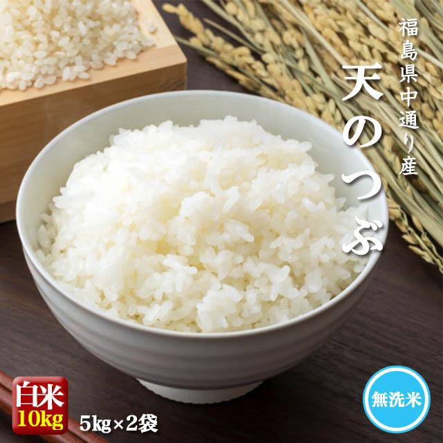 【無洗米】業務用 天のつぶ 白米 10kg(5kg×2個) 福島県中通り産 令和7年産 米 お米 送料無料 ※一部地域を除く ※沖縄県配送不可