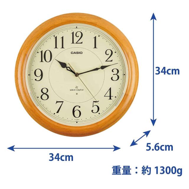 カシオ 掛時計 白木 IQ-1150NJ-7JFメール便不可_2