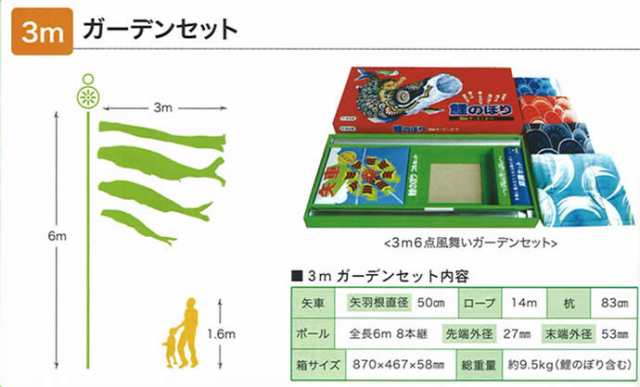 こいのぼり 鯉のぼり 庭園用 庭用 徳永 のぼり 鯉幟 セット各種（矢車