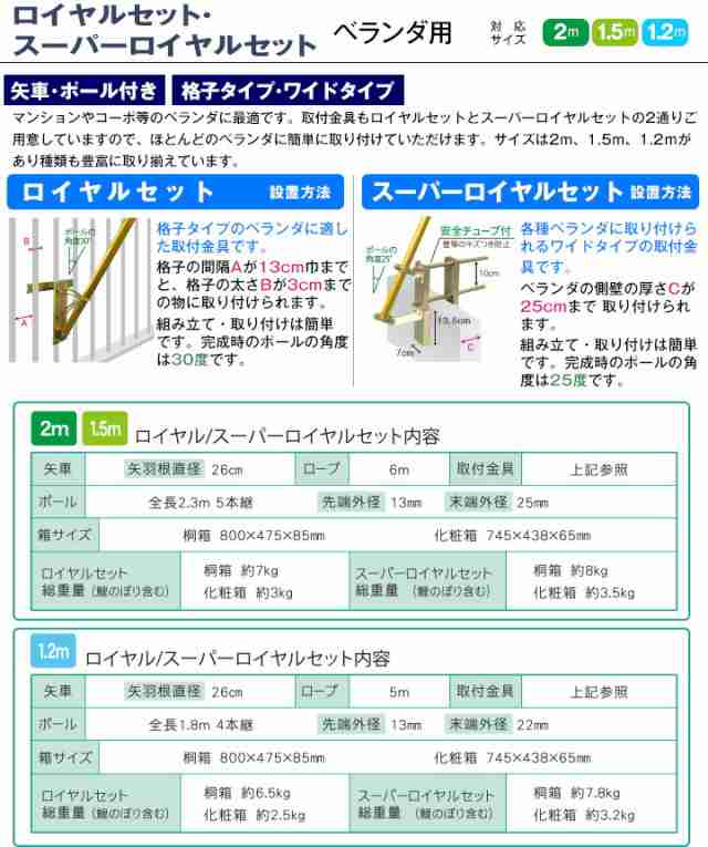 こいのぼり ベランダ用 鯉のぼり ベランダ用 徳永 のぼり 鯉幟 家紋 ...