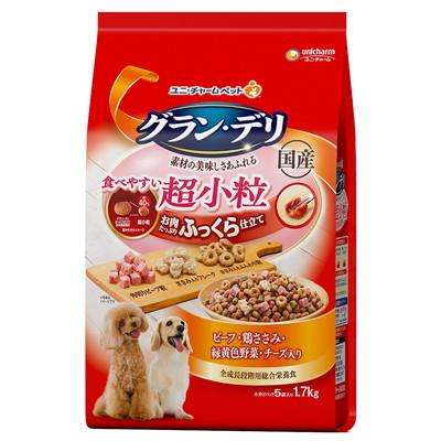 お得4個セット ユニ・チャーム グラン・デリ ふっくら仕立て 食べやすい超小粒 1.7kg ペット ※取寄商品 賞味期限：3ヵ月以上