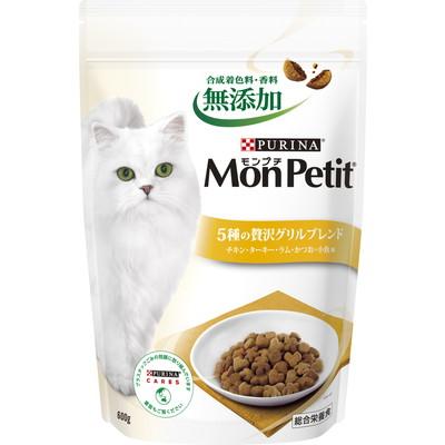 お得12個セット ネスレ日本 モンプチ ドライ バッグ 5種の贅沢グリルブレンド 600g ペット ※取寄商品 賞味期限：3ヵ月以上の通販は 7,579円