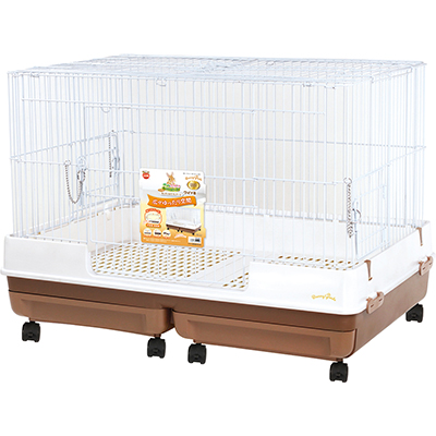 【マルカン】うさぎのカンタンおそうじケージ ワイドB 1個 ☆ペット ※取寄商品の通販は