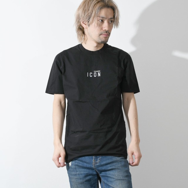 D SQUARED2 ディースクエアード MINI ICON ロゴTシャツ BLACK 黒