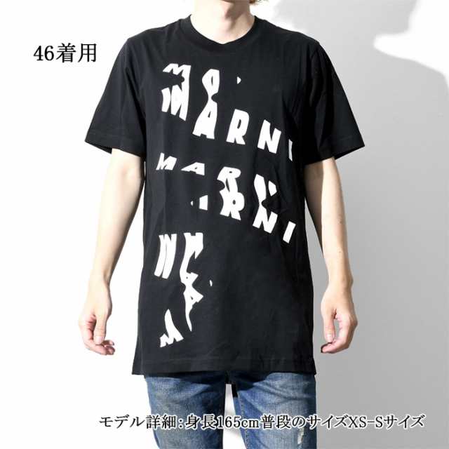 MARNI マルニ Tシャツ HUMU0198P8USCT89 メンズ クルーネック 丸首 半袖 ブラック 黒 ホワイト 白 コットン シンプル  人気｜au PAY マーケット