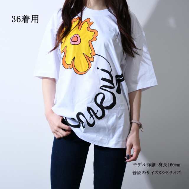 MARNI マルニ Tシャツ ロゴTシャツ FLOWER プリント ロゴT