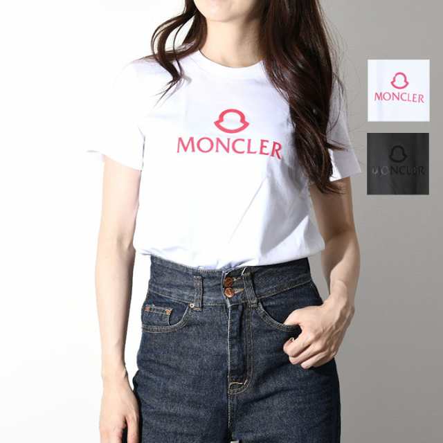 MONCLER モンクレール Tシャツ 8C00006809CR ブラック ホワイト レディース 人気 プレゼント ギフト オススメ｜au PAY  マーケット