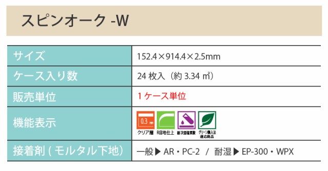 10ケースセット販売 フロアタイル ウッド 木目 サンゲツ 床材 スピンオークNサイズ - 25