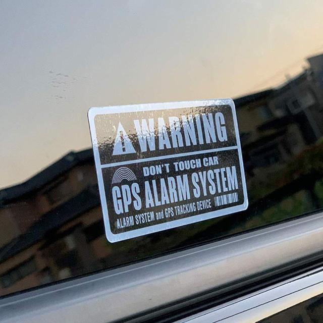 セキュリティ ステッカー Gps Warning 盗難 防犯 いたずら 事故 防止 車 自転車 バイク 防水 耐水 クリア ２枚セットの通販はau Wowma Safety Mania Au Wowma 店