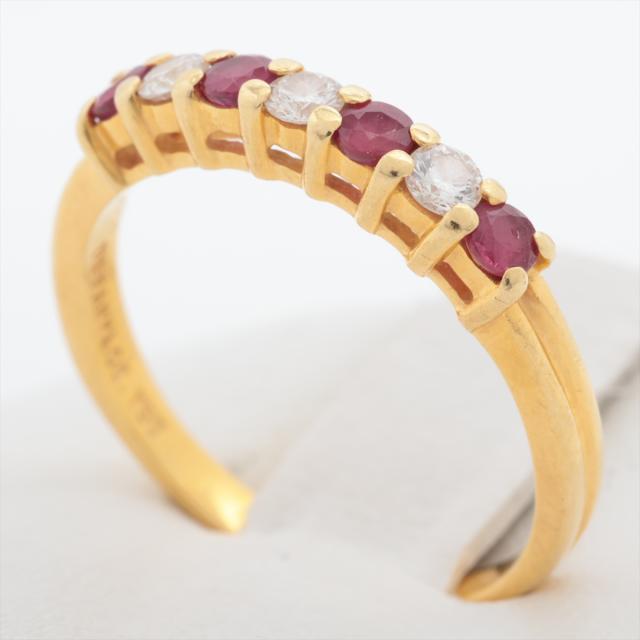 750YG ルビー・ダイヤモンド リング 品番r21-34