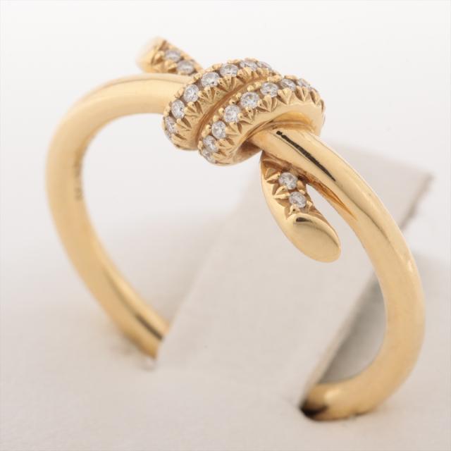 ティファニー ノット ダイヤ リング 750(YG) 3.6gの通販は