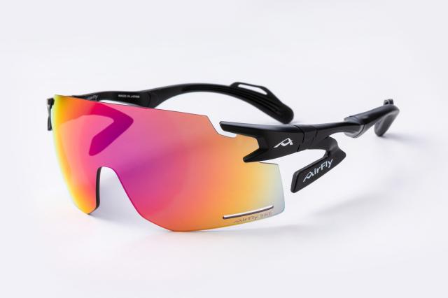 【即納】 正規品 AirFly エアフライ スポーツサングラス ミラーレンズ パープルゴールド AF-301 C-3 BK ZYGOSPEC社_2