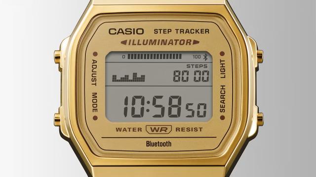 【即納】国内正規品 CASIO Collection STANDARD カシオ デジタル Bluetooth モバイルリンク 歩数計 ABL-100WEG-9AJF ゴールド 腕時計 メンズ レディース_3