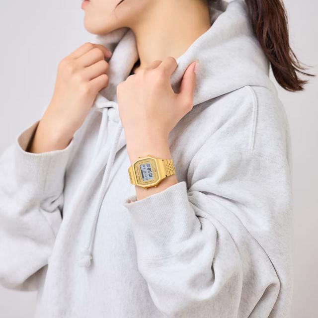 【即納】国内正規品 CASIO Collection STANDARD カシオ デジタル Bluetooth モバイルリンク 歩数計 ABL-100WEG-9AJF ゴールド 腕時計 メンズ レディース_4