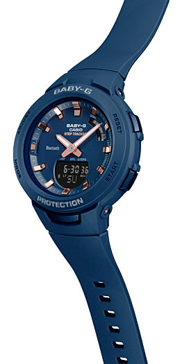 【即納】国内正規品 CASIO カシオ Baby-G ベビーG G-SQUAD ジー・スクワッド スマートフォンリンク 歩数計測 BSA-B100-2AJF ネイビー 腕時計 レディース_3