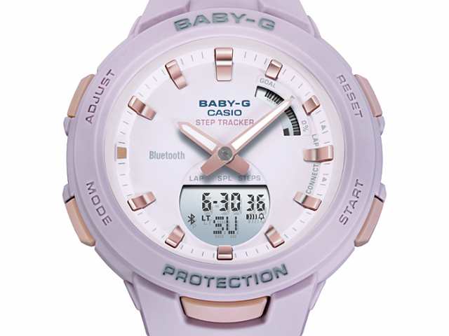 CASIO カシオ Baby-G ベビーG G-SQUAD ジー・スクワッド スマートフォンリンク 歩数計測 BSA-B100-4A2 ピンク 腕時計  レディース 送料無