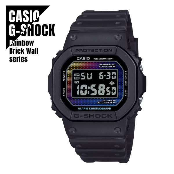 【即納】CASIO カシオ G-SHOCK Gショック Rainbow Brick Wall series DW-5600RW-1 レインボーブリックウォール 腕時計 メンズ レディースの通販は
