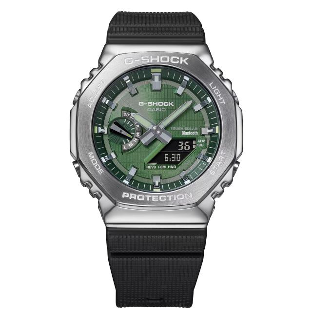 【即納】 CASIO カシオ G-SHOCK Gショック タフソーラー モバイルリンク ブラック×シルバー×グリーン GBM-2100A-1A3 腕時計 メンズ_2