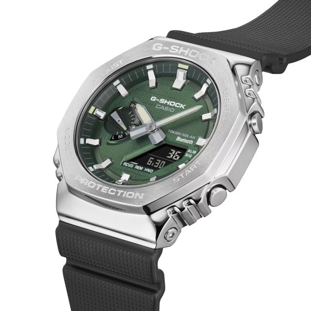 【即納】 CASIO カシオ G-SHOCK Gショック タフソーラー モバイルリンク ブラック×シルバー×グリーン GBM-2100A-1A3 腕時計 メンズ_4