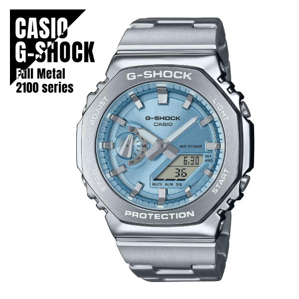【即納】CASIO カシオ G-SHOCK Gショック 八角形フォルム フルメタルシリーズ GM-2110D-2A 腕時計 メンズの通販は