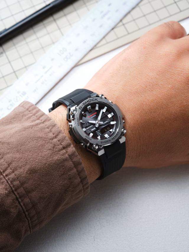 【即納】国内正規品 CASIO カシオ G-SHOCK Gショック G-STEEL Gスチール GST-B600-1AJF モバイルリンク機能 ブラック×シルバー 腕時計 メンズ_9