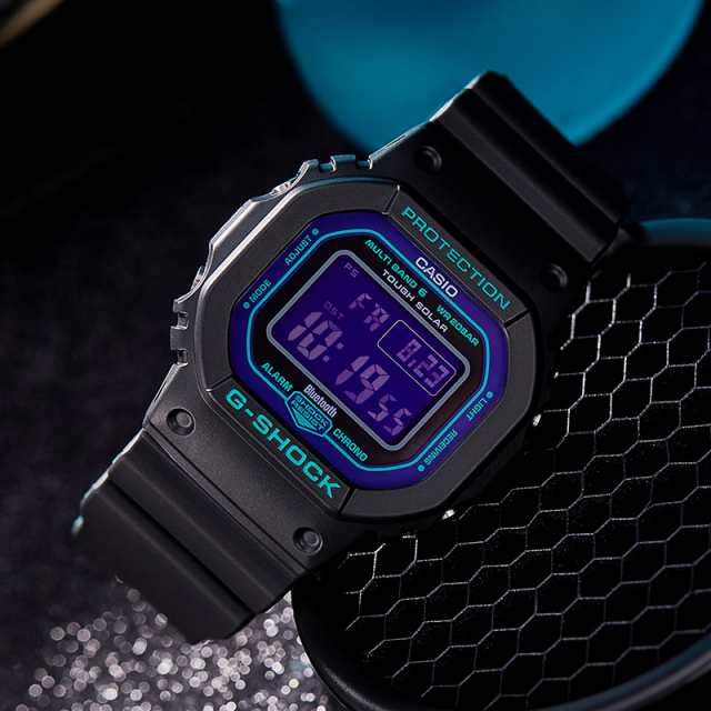 【即納】CASIO カシオ G-SHOCK Gショック 電波ソーラー モバイルリンク機能 GW-B5600BL-1 ブラック×パープル メンズ 腕時計
