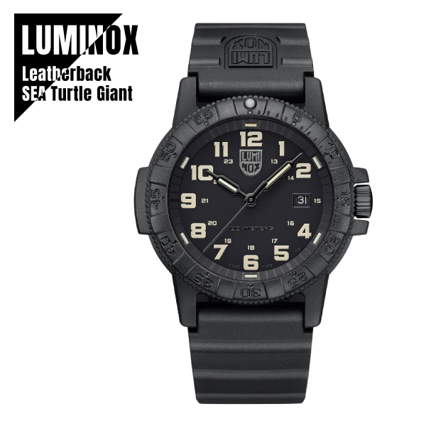 【即納】 LUMINOX ルミノックス LEATHERBACK SEA TURTLE GIANT 0320 SERIES XS.0330 ミリタリーウォッチ ブラック メンズ