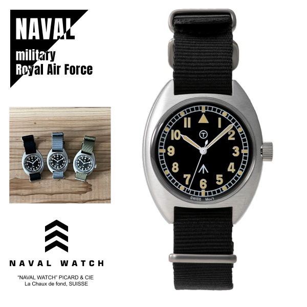 国内正規品 Naval military watch ナバル ミリタリーウォッチ Mil-02B Royal Air Force type ★3カラー