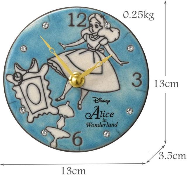 アントニオ　ザッカレラ　不思議の国のアリス　RHYTHM時計 即納】RHYTHM リズム 掛け時計 置き時計 Pottery Clock