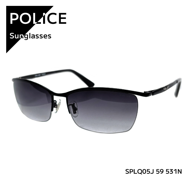 【即納】 定まり品 POLICE 刑事警察 2025年ひな型 黒眼鏡 ORIGINS オリジンズ チタン アジアン相応う 紫外線はね除ける UVはね除ける SPLQ05J 59 531N