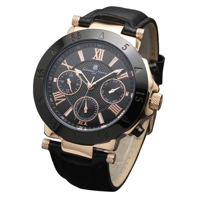 Salvatore Marra サルバトーレ マーラ Sms Pgbk ブラック ピンクゴールド 腕時計 メンズ 正規品 送料無料の通販はau Pay マーケット Watch Index