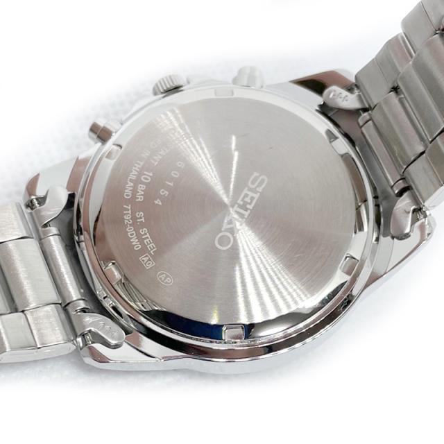【即納】SEIKO セイコー CHRONOGRAPH クロノグラフ 日本製ムーブメント SND365P1 ネイビー×シルバー メタルバンド メンズ 腕時計 送料無料_4