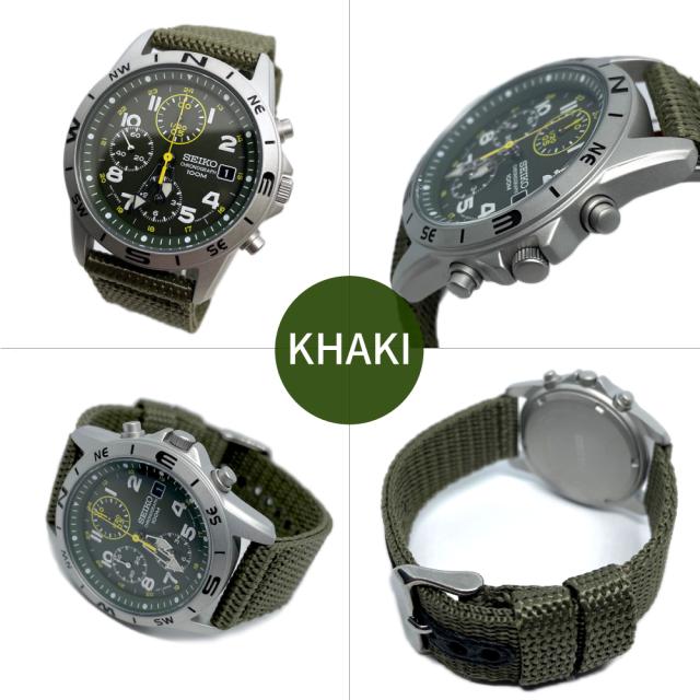 【即納】SEIKO セイコー CHRONOGRAPH クロノグラフ 日本製ムーブメント★3色対応 SND377R SND379R SND399P テキスタイルバンド メンズ 腕時計 送料無料_6