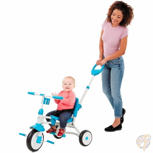 リトルタイクス Little Tikes 折りたためる三輪車 1台3役 ライトブルー ...