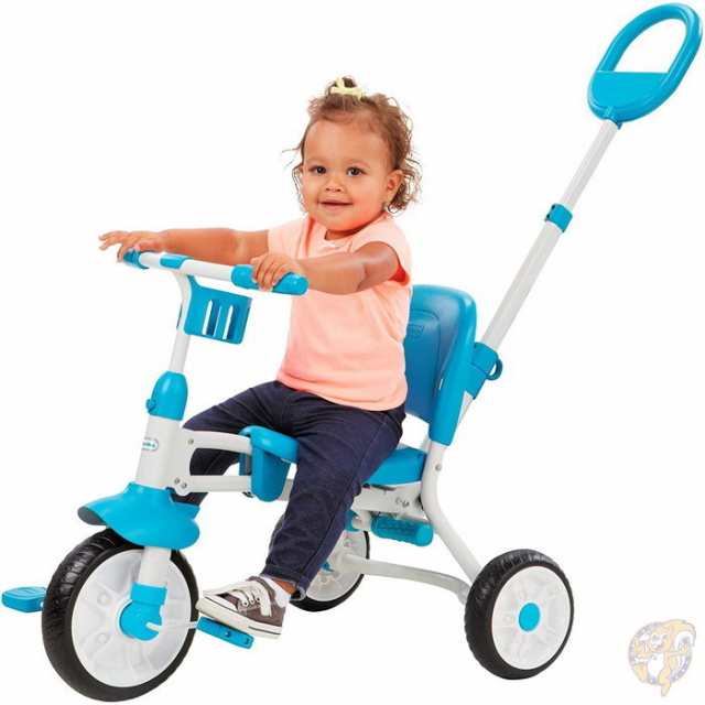 リトルタイクス Little Tikes 折りたためる三輪車 1台3役 ライトブルー ...