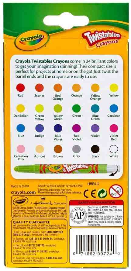 クレヨラCrayola ツイスト式クレヨン (24色) 3000002682 文房具の通販