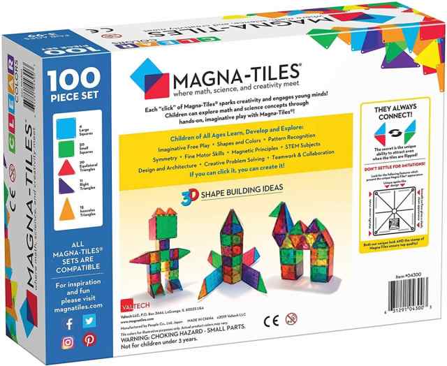 MAGNA-TILES 100ピース マグナタイルクリアカラーです